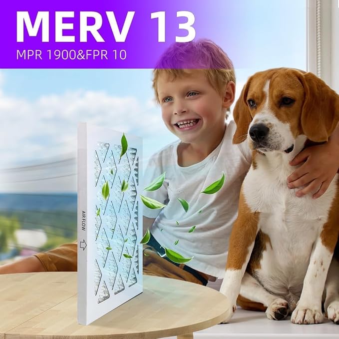 16x20x1 MERV 13 Pleated Air Filter MPR 1900 & FPR 10, Furnace Air Filters - Image 5