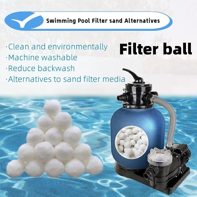 3 lbs Pool Filter Ball, for Swimming Pool Sand Filter, Lightweight Reusable - Image 3