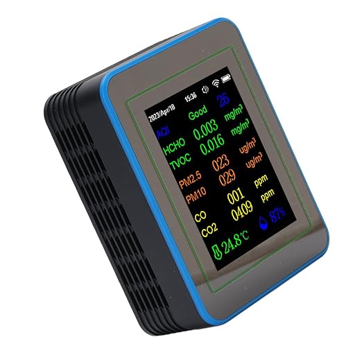 Hilitand Air Quality Meter, 12 in 1 WiFi CO2 TVOC PM2.5 PM10 HCHO Temp Humid - Image 2
