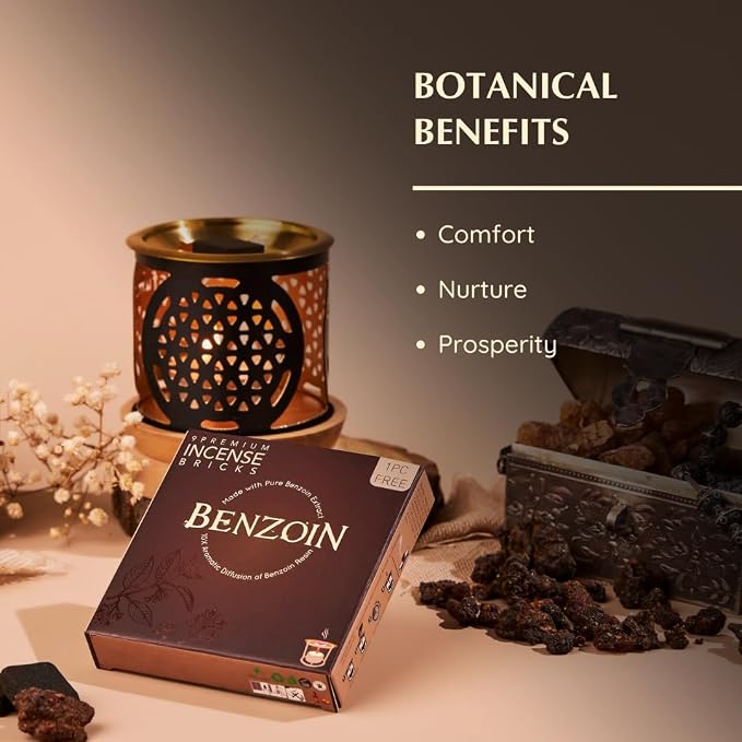 Benzoin Incense Bricks & Flower of Life Exotic Incense Burner by Aromafume | 2 - Image 7