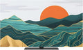 Abstract Mountain Range Sun Indoor TV Cover, Elastic TV Screen Protector by Unknown