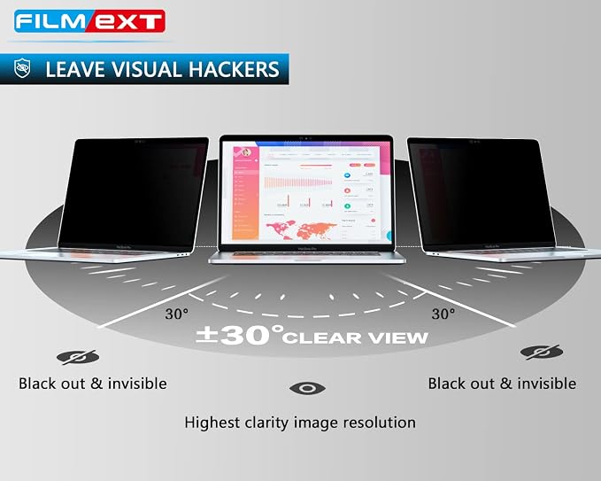 FILMEXT Magnetic Privacy Screen Macbook Pro 13 Inch, Removable Anti Blue Light - Image 2