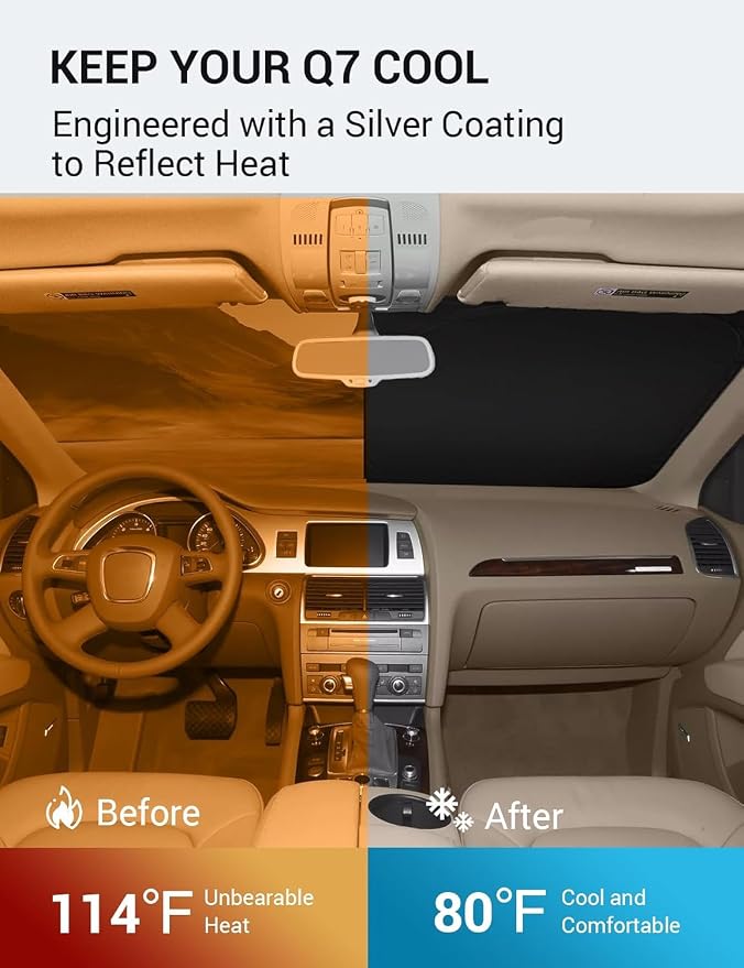 Proadsy 2026 Upgrade Front Windshield Sun Shade Foldable Sunshade Protector - Image 3