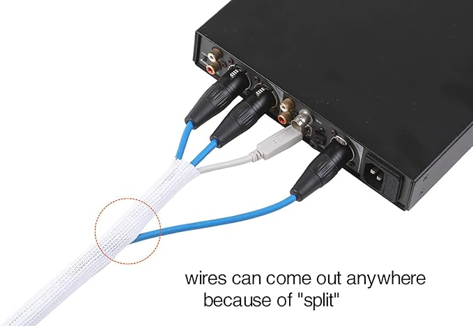 Alex Tech 25ft - 1 inch Cord Protector Wire Loom Tubing Cable Sleeve Split - Image 3