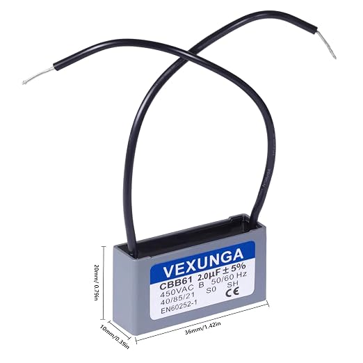 VEXUNGA CBB61 Fan Capacitor 2uF 450 Volt Ceiling Fan Capacitors Replacement - Image 2