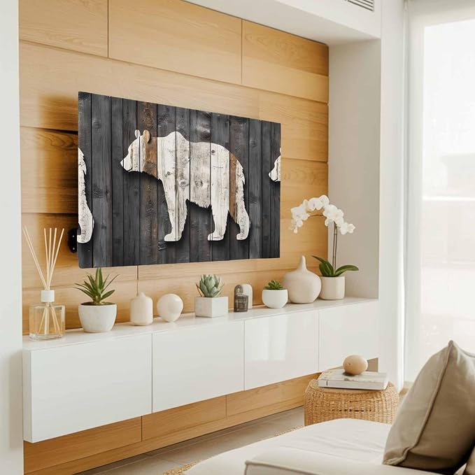 Bear Shadow Animal Portrait Indoor TV Cover, Elastic TV Screen Protector - Image 2