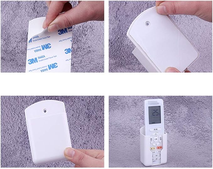 Pack of 2 Fashion Remote Control Holders Self Adhesive Wall Mount Air - Image 7