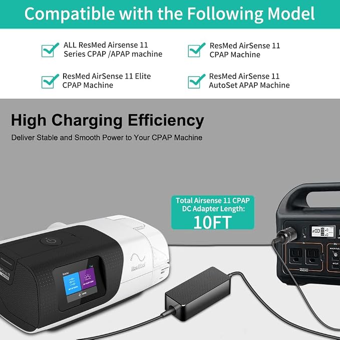 HKY Replacement Resmed AirSense 11 DC Adapter 65W 12V to 24V Car DC Converter - Image 2