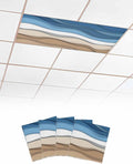 Yukro 4 Pack Blue Ombre Fluorescent Light Covers Blue Brown White Gradient by Unknown