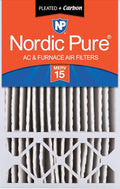 Nordic Pure 16x25x5 Pleated MERV 15 Plus Carbon Air Filter 1 Pack | Actual by NordicPure