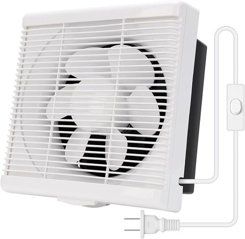 10 Inch Exhaust Fan with Mesh, Through-Wall Window Ventilation Fan, 110V by MEKOTRIN