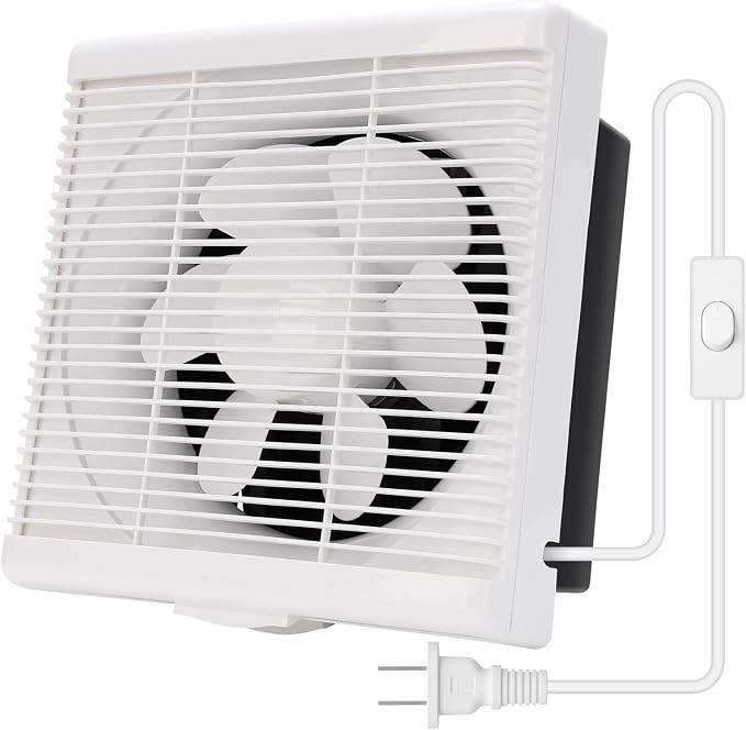 12 Inch Exhaust Fan with Mesh, Through-Wall Window Ventilation Fan, 110V by MEKOTRIN
