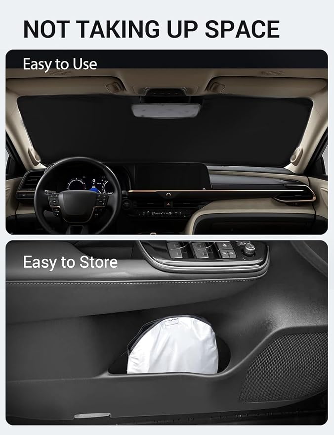 Proadsy Windshield Sun Shade for Toyota Crown 2023 2024 2025 2026 Foldable - Image 9