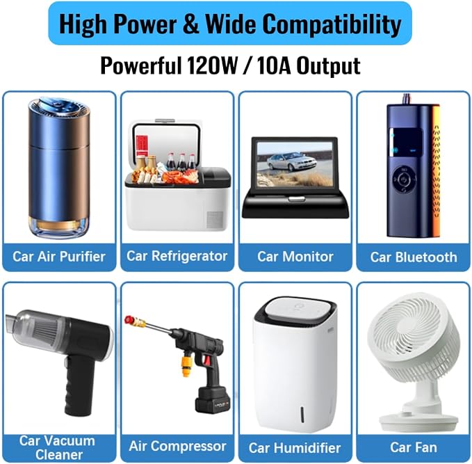 110V AC to DC 12V Converter, 10A/120W Power Adapter - Image 3