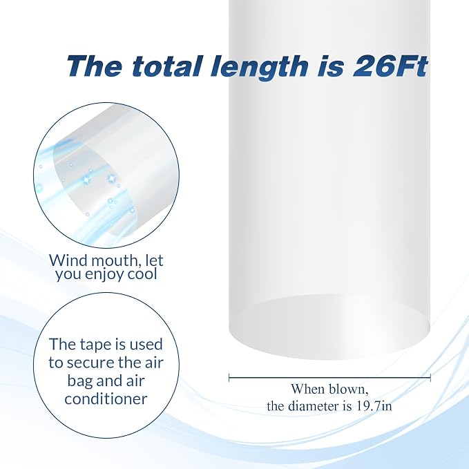 10 Inch Air Conditioning Blowing Bag Portable Air Conditioner Exhaust Hose - Image 2
