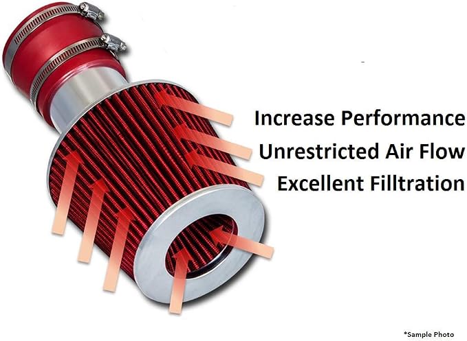 Heat Shield Air Intake Kit & Red Filter Combo Compatible - Image 3