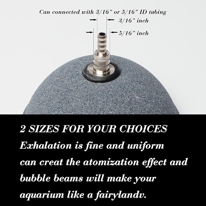 Quickun 2 Inch Updated Crazy Air Stone Cylinerr Bubble Plus Ball Diffuser - Image 2