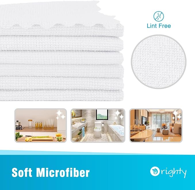 Orighty Microfiber Cleaning Cloth, 5 Pack Highly Absorbent Cleaning Rags - Image 2