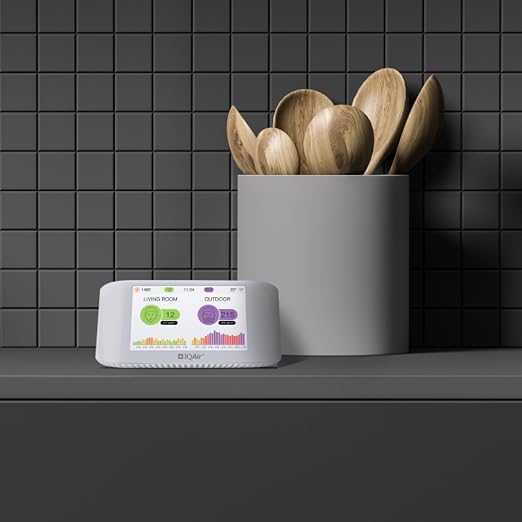 IQAir Air Quality Monitor Indoor, Swiss Design, Detects PM2.5, Temperature - Image 10