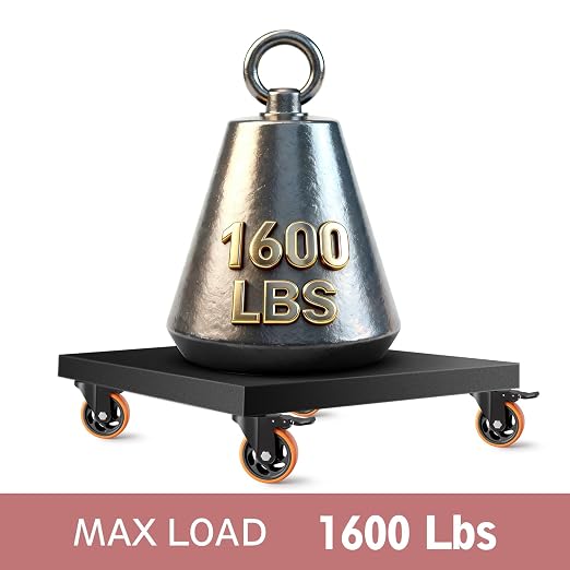 4 Inch Heavy Duty Caster Wheels, Industrial Casters Set of 4 Load 1600lbs - Image 5