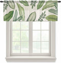 Summer Palm Leaf Sheer Valance Curtains by Houseown
