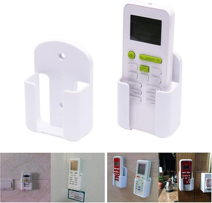 2 Pack Remote Control Holder Rack Wall Mounted Air Condition TV Remote Storage - Image 2