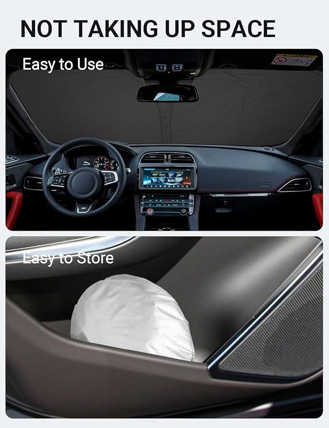 Proadsy 2026 Upgrade Front Windshield Sun Shade Foldable Sunshade Protector - Image 9