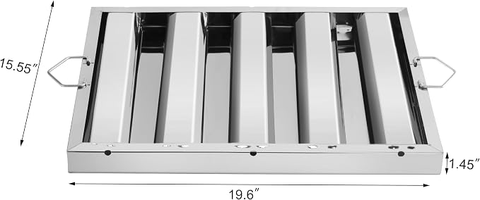 New Star Foodservice 54354 Stainless Steel Hood Filter 20" W x 16" H - Image 2