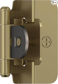 Amerock BPR8704BBZ | Cabinet Hinge | 1/2 inch Overlay Double Demountable | by Amerock