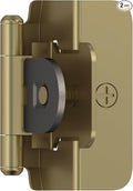 Amerock BPR8719BBZ | Cabinet Hinge | 1/2 inch Overlay Single Demountable | by Amerock