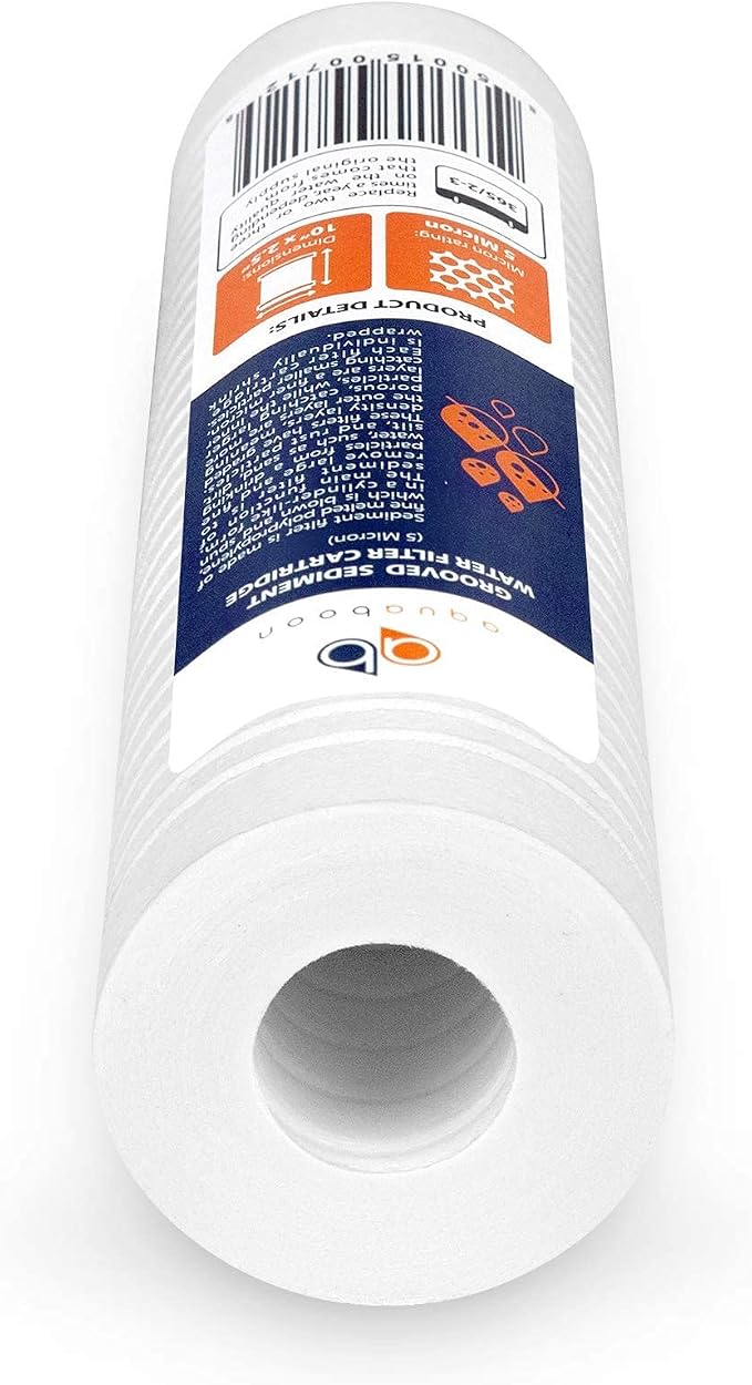 Aquaboon 5 Micron 10 x 2.5 Grooved Sediment Water Filter Replacement - Image 7