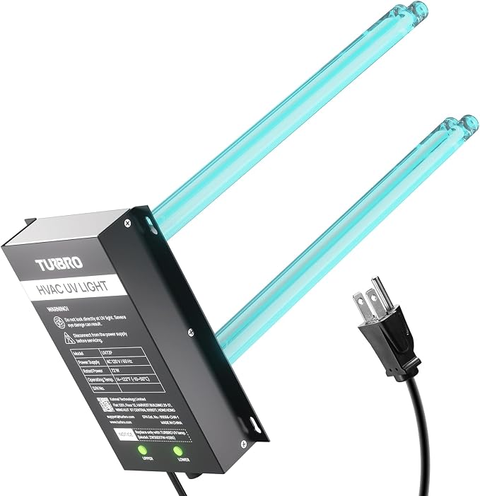 TURBRO AC 120V 72W HVAC UV Light Kit Air Purifier, ETL&CARB Certified, Comes by TURBRO
