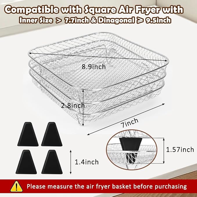 BYKITCHEN 7 Inch Air Fryer Rack Fit - Image 2