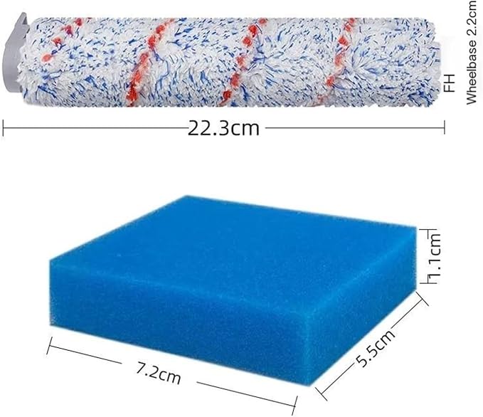 Hand-held Floor Scrubbers Roller Brush Hepa Filter Sponge Parts。Compatible - Image 2