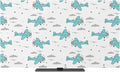 Abstract Blue Aircraft Grey Clouds Indoor TV Cover, Elastic TV Screen Protector by Unknown