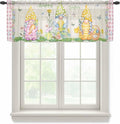 Easter Sheer Valances for Windows 42"x18", Light Filtering Kitchen Curtains by Unknown
