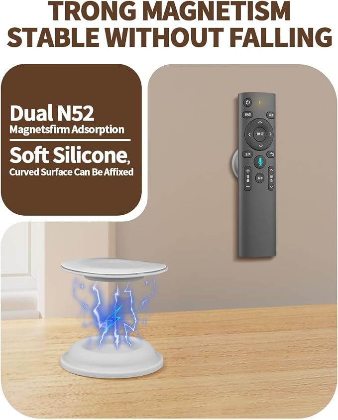6 Pack Magnetic Remote Control Holder – Upgraded Silicone Magnetic Wall Mount - Image 5