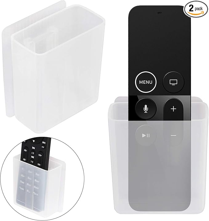 PINOWU Universal Remote Control Holder 7x6x3cm, Wall Mount Media Organizer by Pinowu