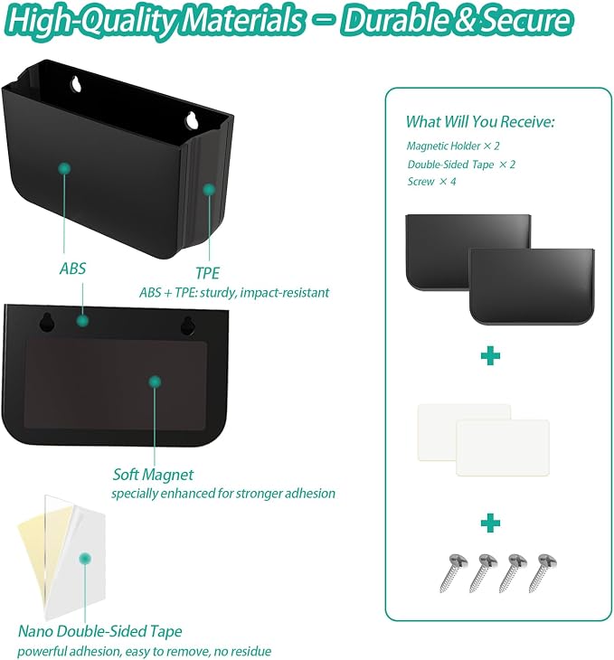 Freewindo Magnetic Remote Control Holder Wall Mount, 2 Pack TV Remote Holder - Image 4