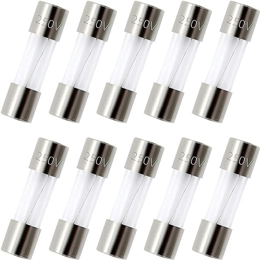 Pack of 10 pcs F2AL Fast-Blow Fuse 2A 250V Glass Fuses 0.2 x 0.79 inch / 5 x 20 by ZUPAYIPA