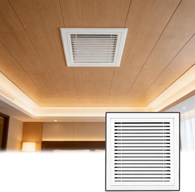 12 x 46 in Steel Return Air Filter Grille | White Vent Cover by Unknown