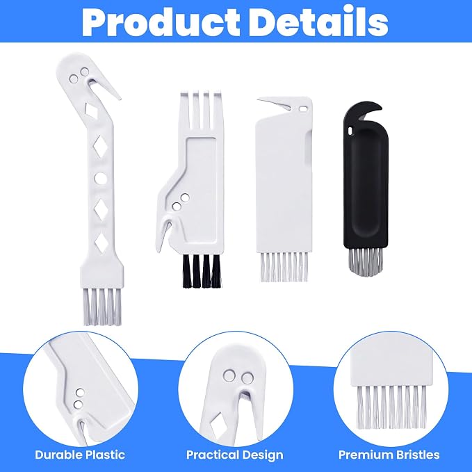 4 PCS Handheld Vacuum Cleaner Brush, 4 Styles Universal Dusting Brush, 2 in 1 - Image 6