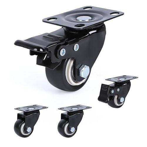 1.5 Inch Locking Swivel Casters Set of 4 by Unknown
