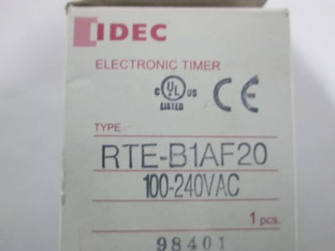 New IDEC RTE-B1AF20 Electronic Timer 100-240V-AC 0-1MIN D247216 - Image 2