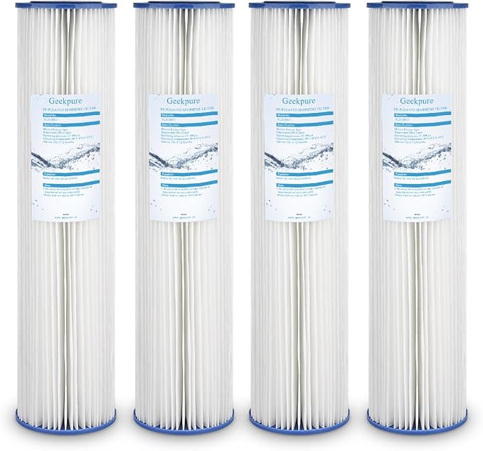 Geekpure Whole House Pleated PP Polypropylene Sediment Replacement Filters by Geekpure