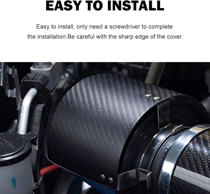 RULLINE Universal Air Intake Filter Cover Heat Shield Stainless Steel Cover - Image 5