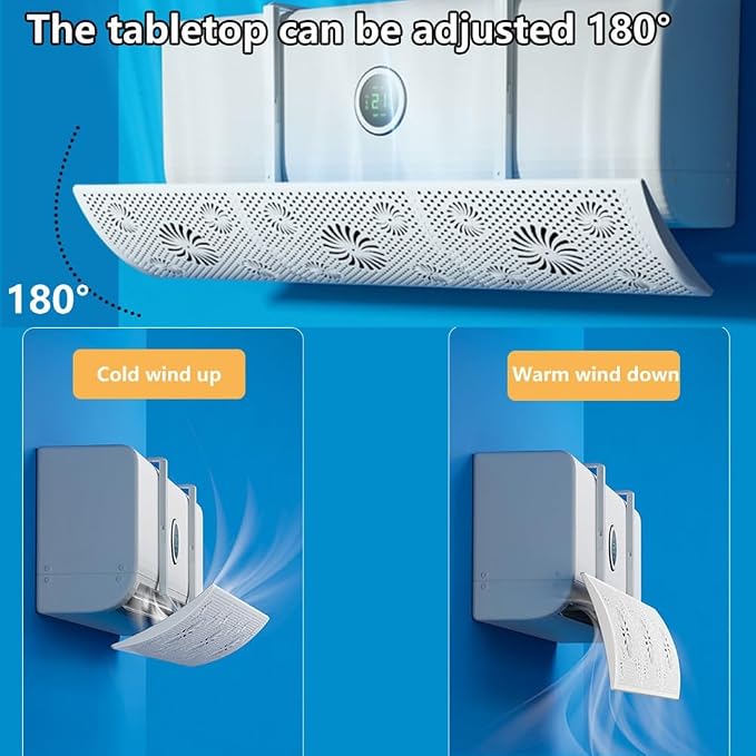 Air Conditioner Deflector for Home, Anti Direct Blowing No Drilling | 180° - Image 5