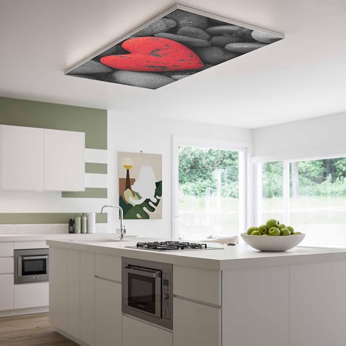 Fluorescent Light Covers for Ceiling Lights Love Heart Stone Magnetic Light - Image 2
