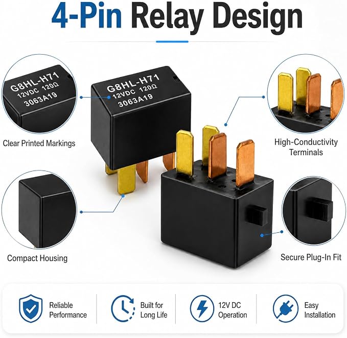 Relay G8HL-H71, 39794-SDA-A03 39794-SDA-A05 12VDC Automotive Relay - Image 5