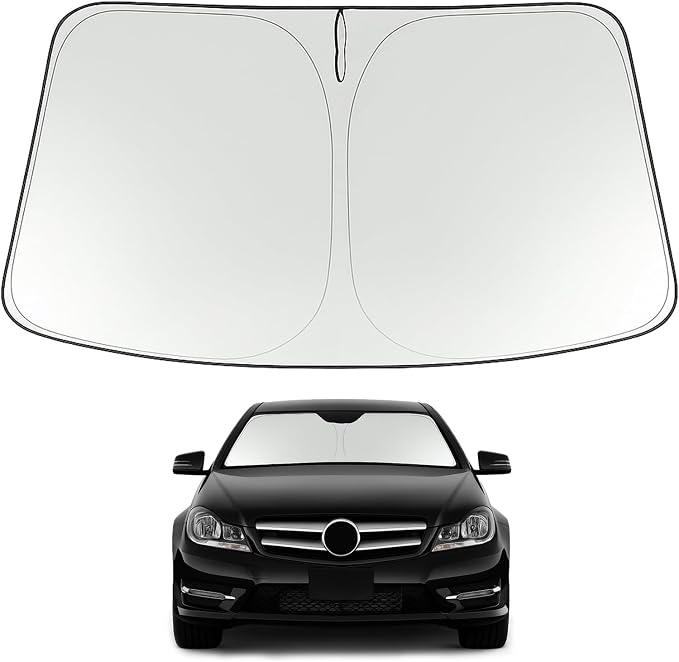 Proadsy 2026 Upgrade Windshield Sun Shade Custom Fit 2008-2014 C Class Foldable by Proadsy